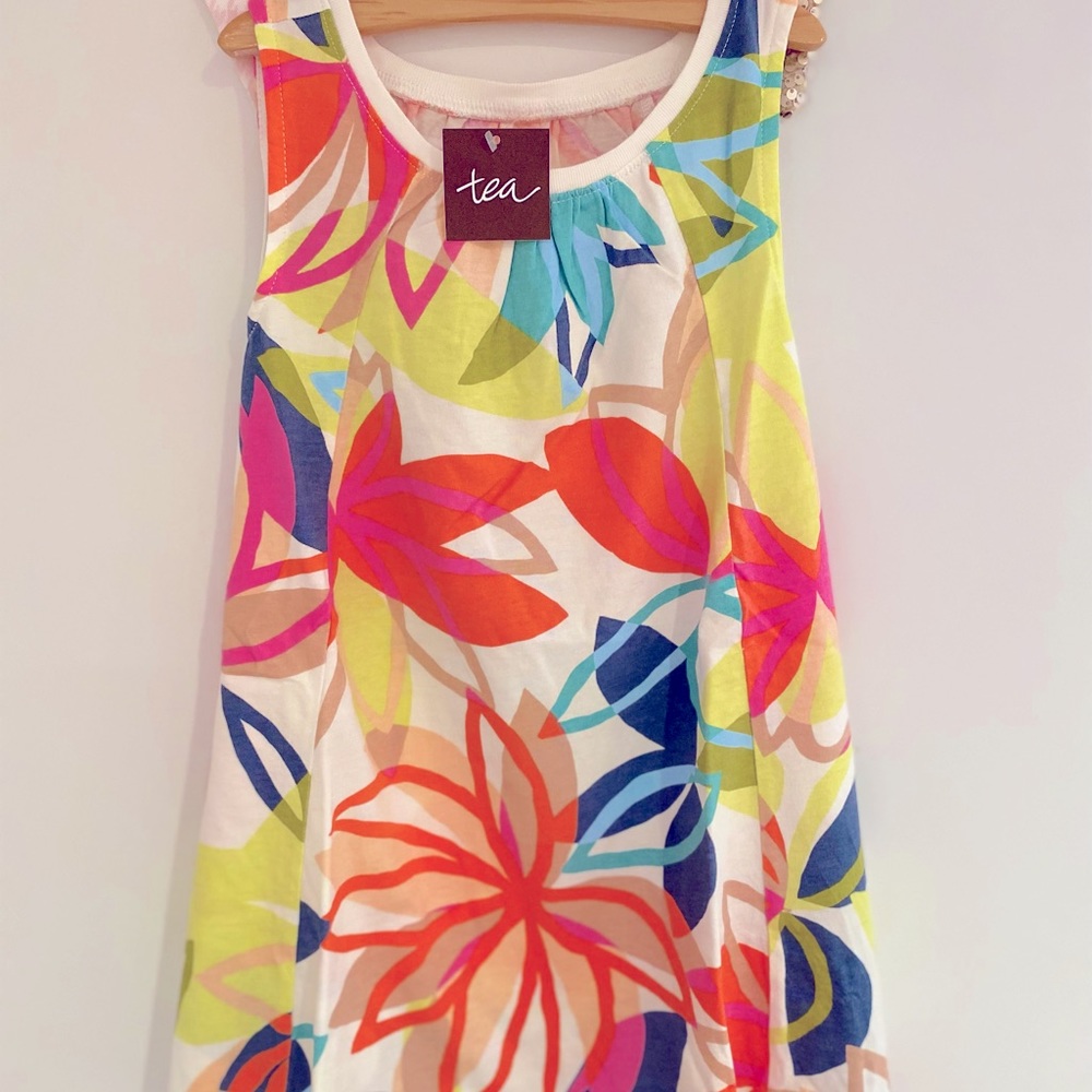 Tea collection - multi color, casual dress size 4 new with tags